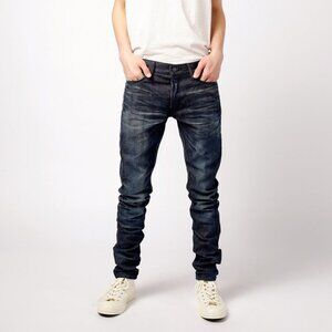 John Elliott Cast 2 Slim Skinny Jeans Iodine Dark Faded Indigo 34